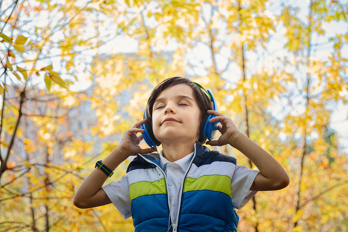 Boy with headphones