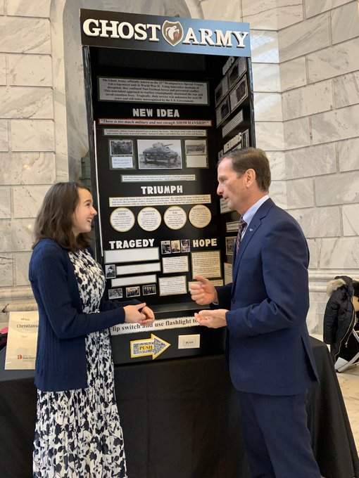 Madeline Lobbying Congress to Honor the Members of the Ghost Army