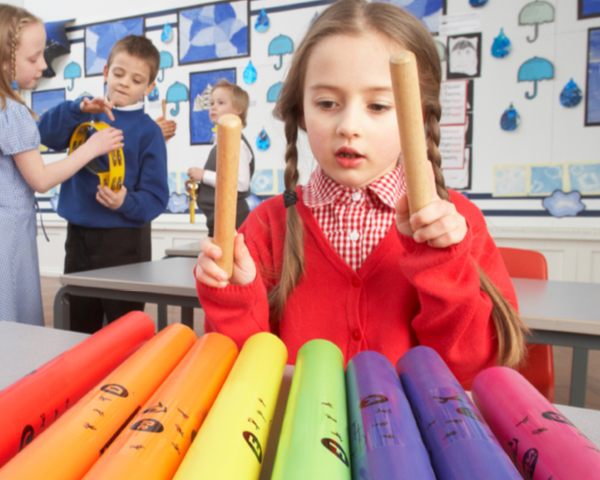Girl with Boomwhackers