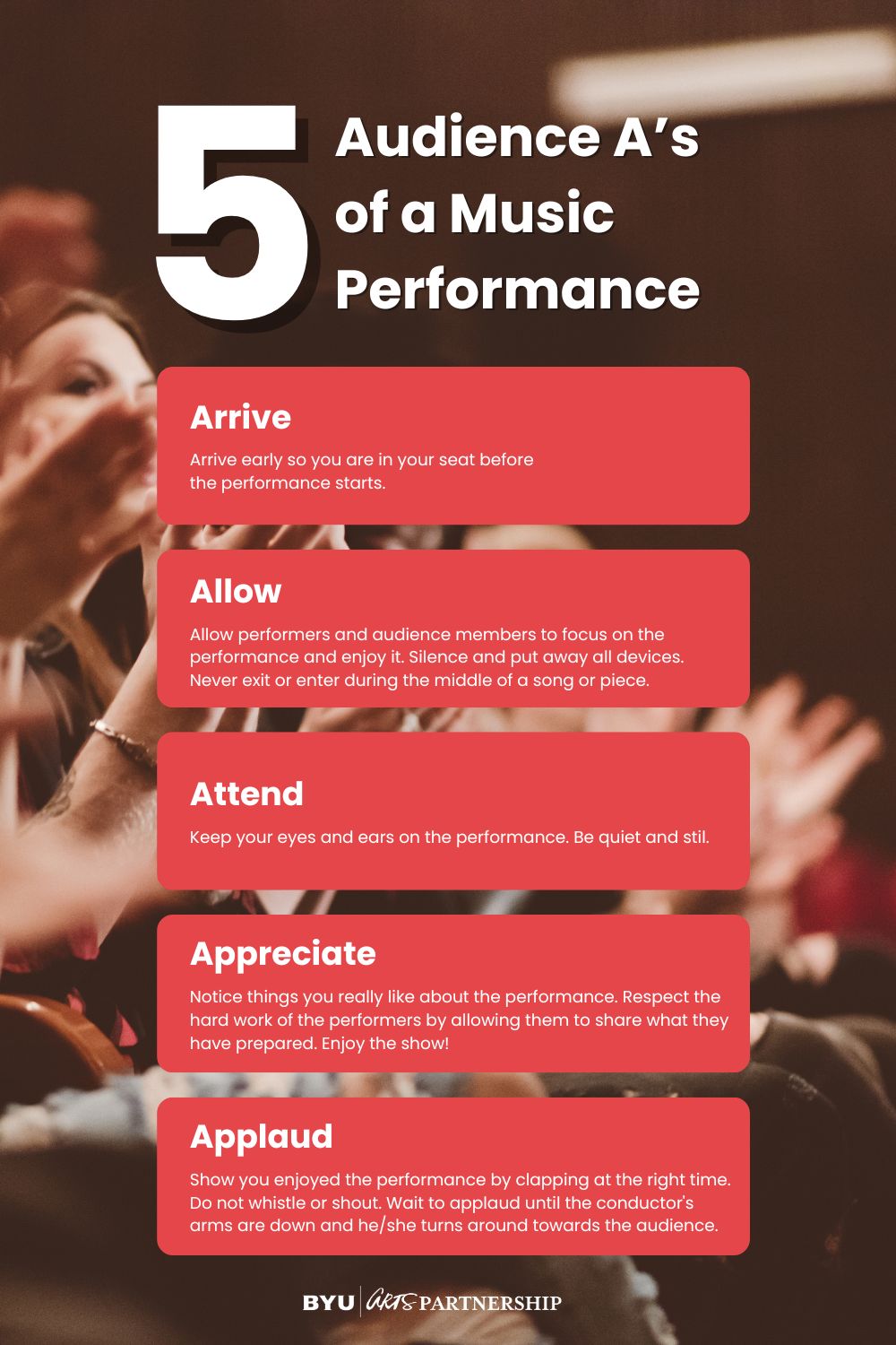Five audience A's infographic