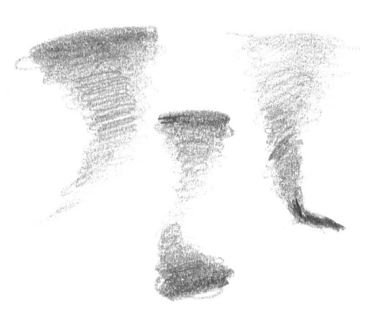 Example of sketching tornadoes