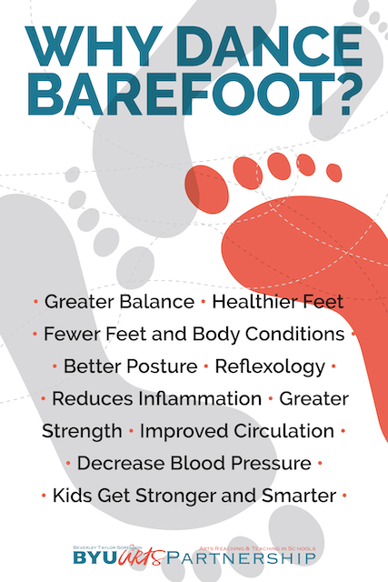 Barefoot dancing poster for classroom
